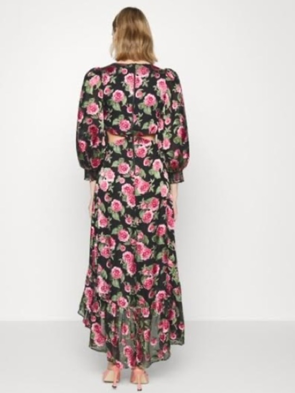 NWT $795 Alice + Olivia Katia Twist-Front Cutout Maxi Dress - Picture 8 of 14
